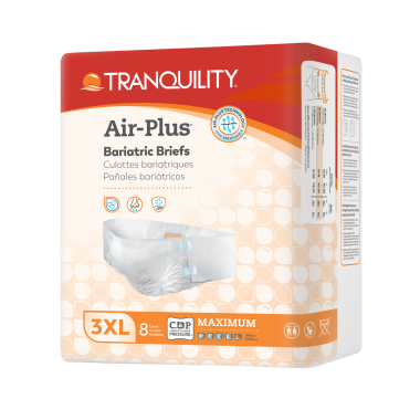 Tranquility Air-Plus Hi-Rise Bariatric Disposable Briefs - 3XL