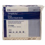 Simplicity Quilted Adult Briefs, Disposable - Light Absorbency